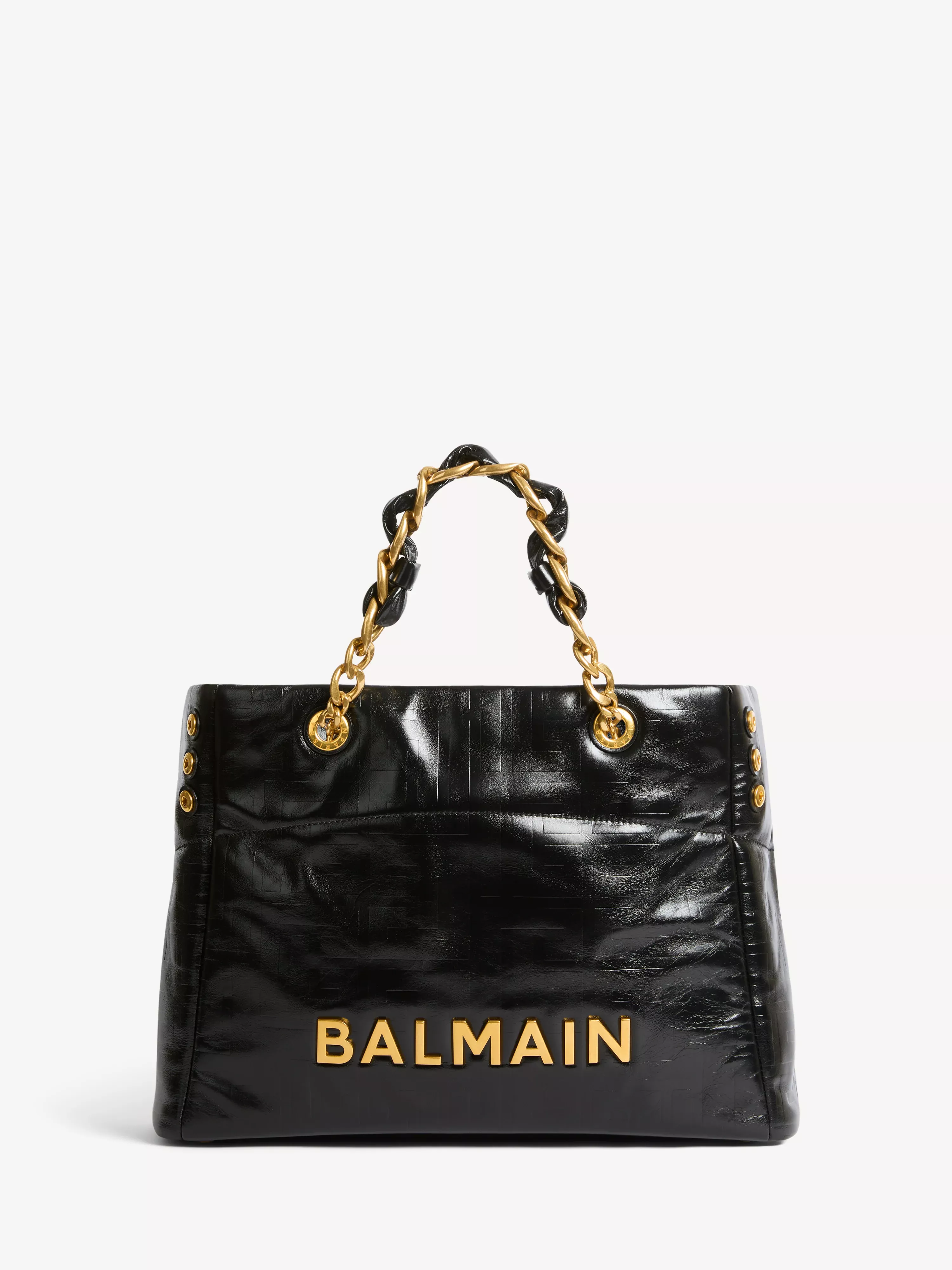 1945 Soft crackled leather tote bag