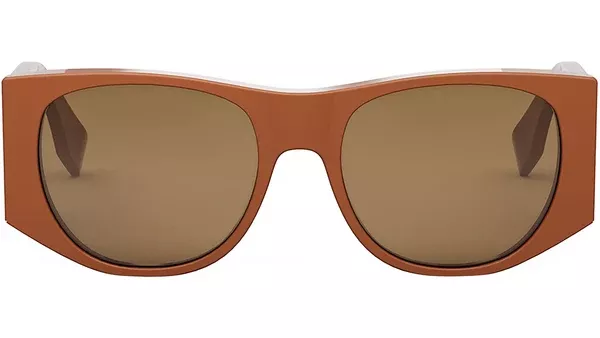 Baguette Brown Oval Sunglasses