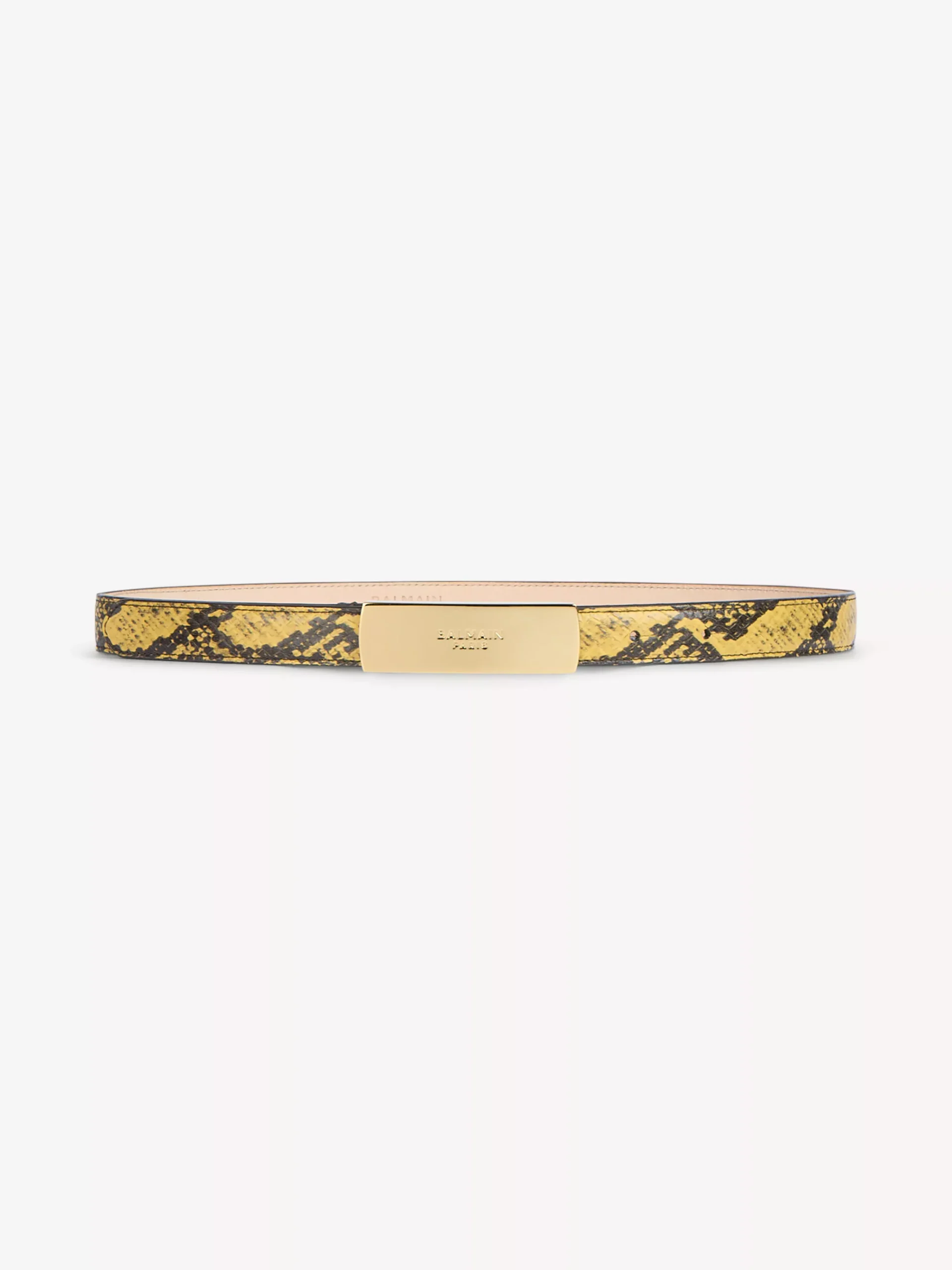Balmain belt in python-effect leather