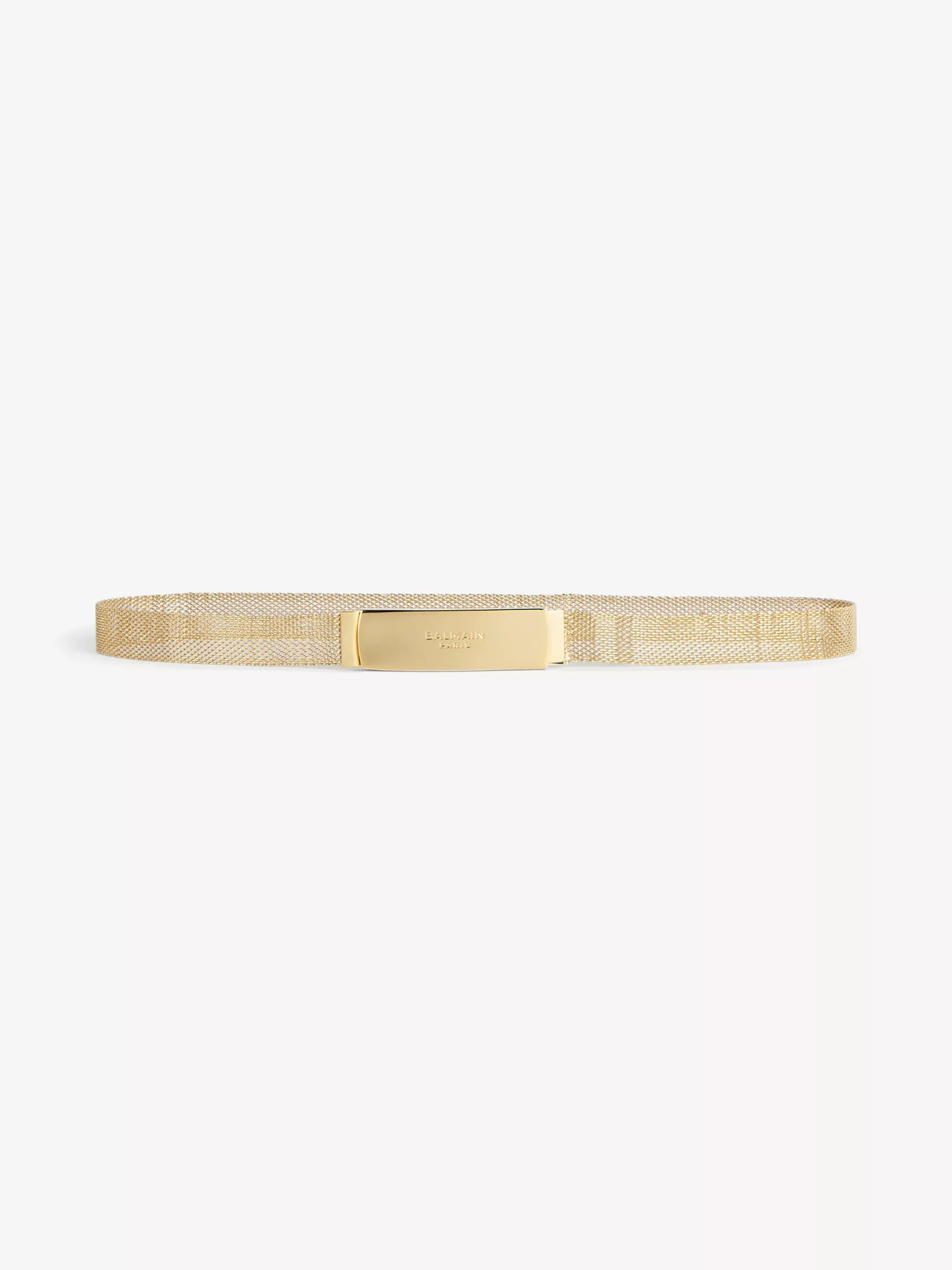 Balmain braided brass belt