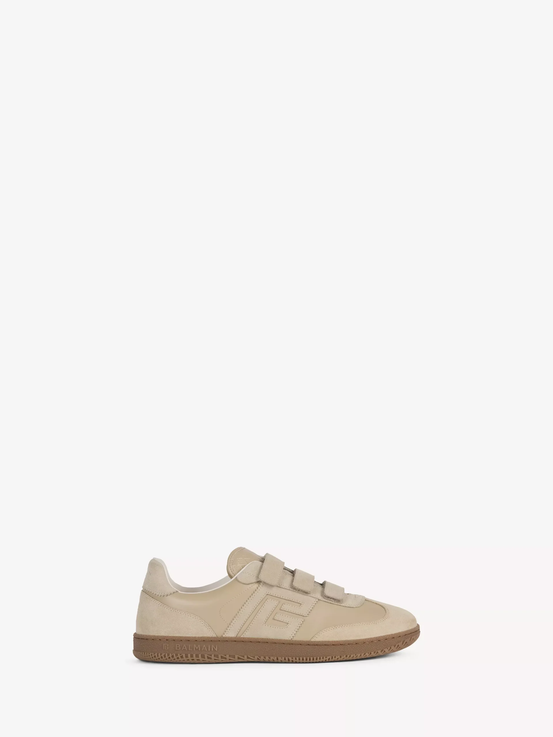 Balmain Swan trainers in smooth leather and suede