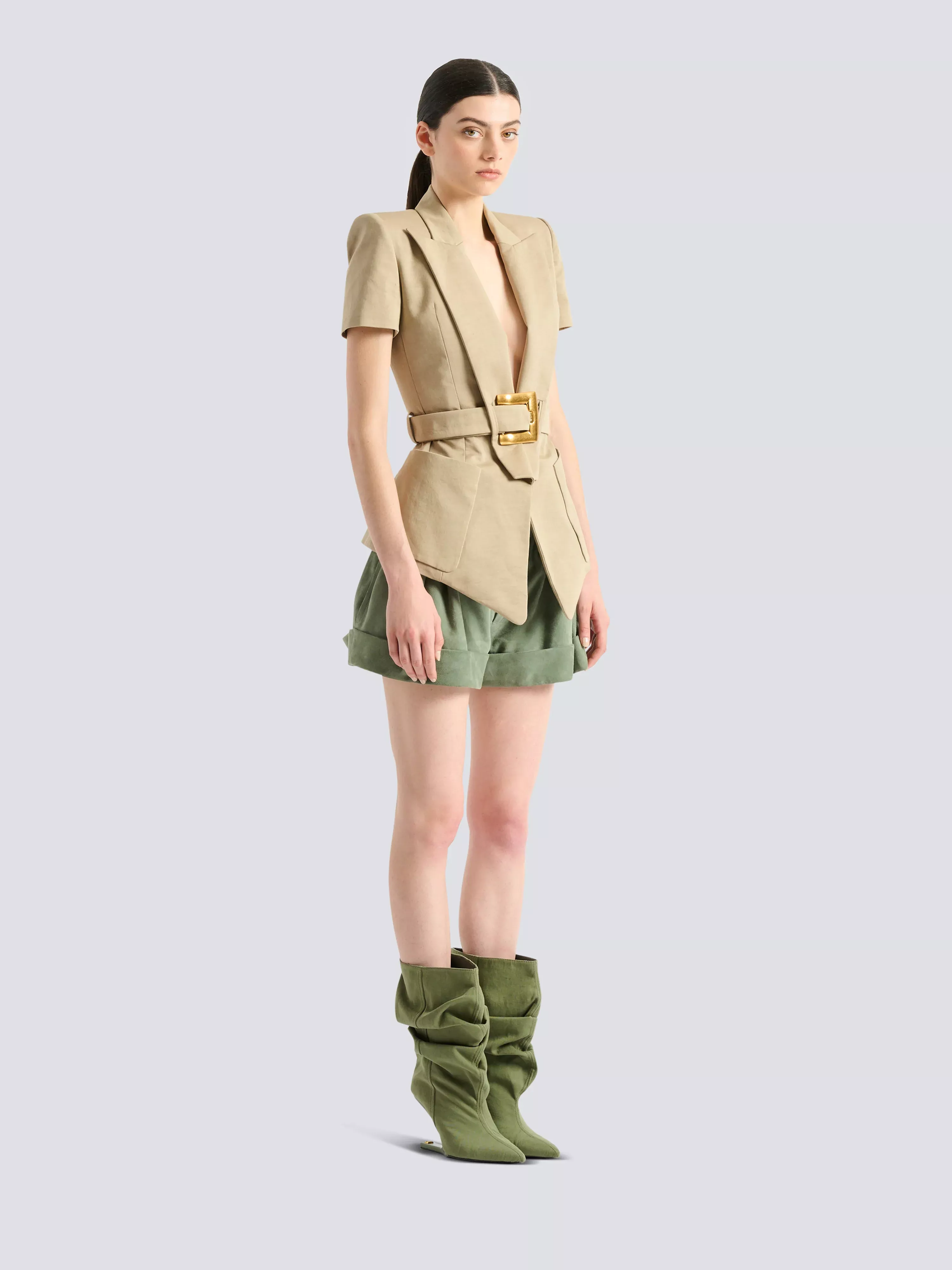 Belted gabardine Anthem jacket