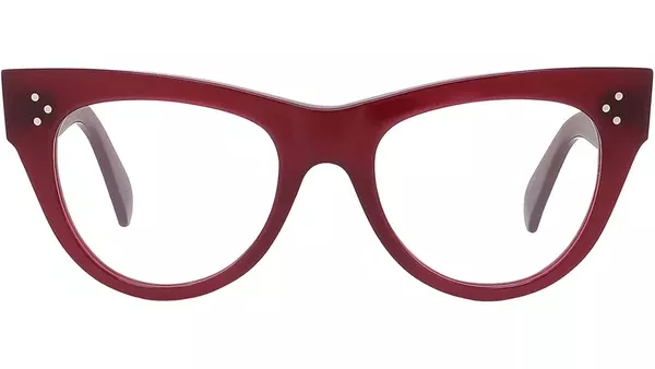 CELINE 3 Dots Red Butterfly Eyeglasses