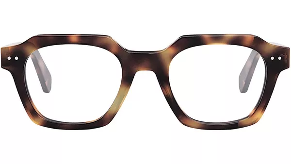 CELINE Thin Blonde Geometric Eyeglasses