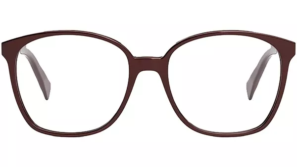 CELINE Thin Burgundy Square Eyeglasses