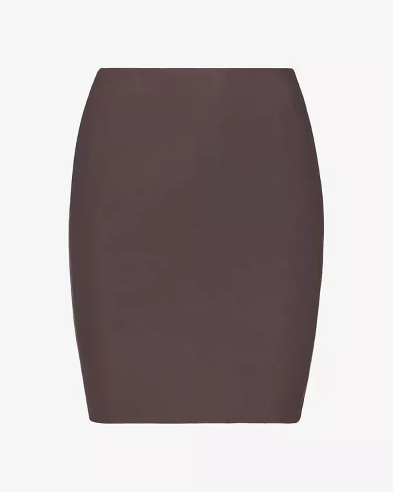 Commando Classic Half Slip with Control Short, Mocha, Extra Large – HS05-MOC-XL