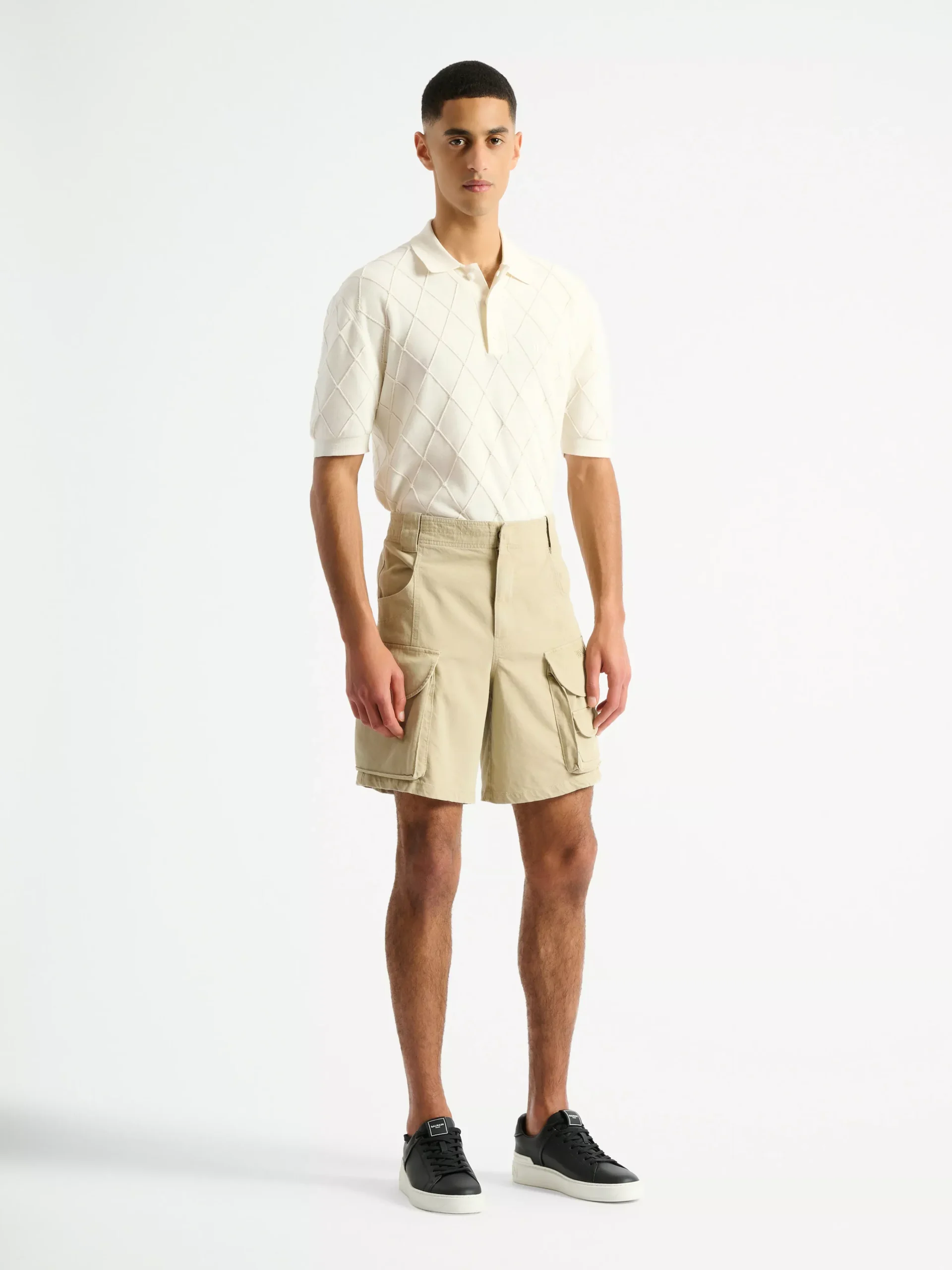 Cotton cargo Bermuda shorts