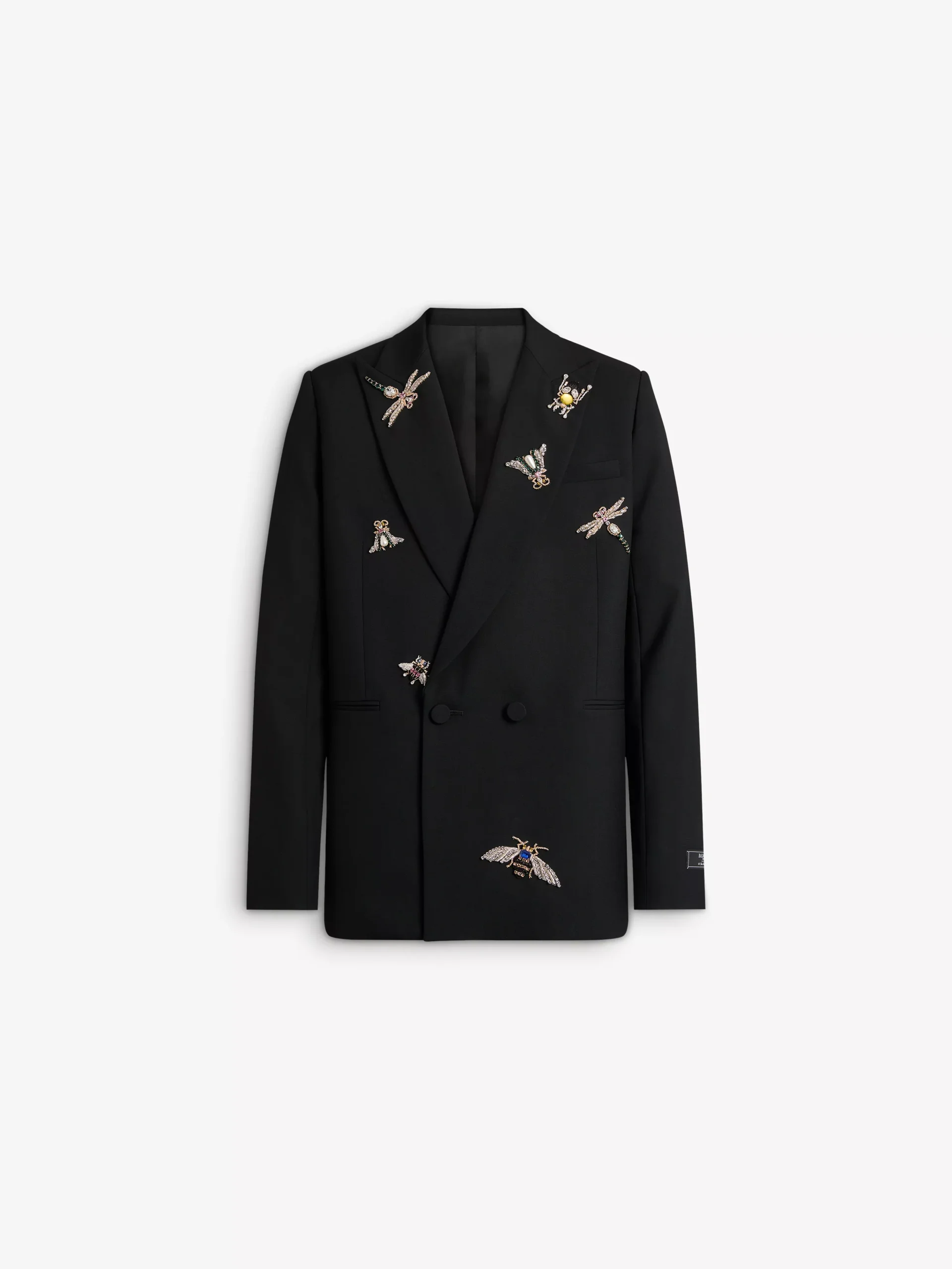 Embroidered wool and crystal Balmain Insect jacket