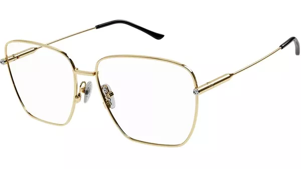 GG1414O 001 Gold Rectangular Glasses
