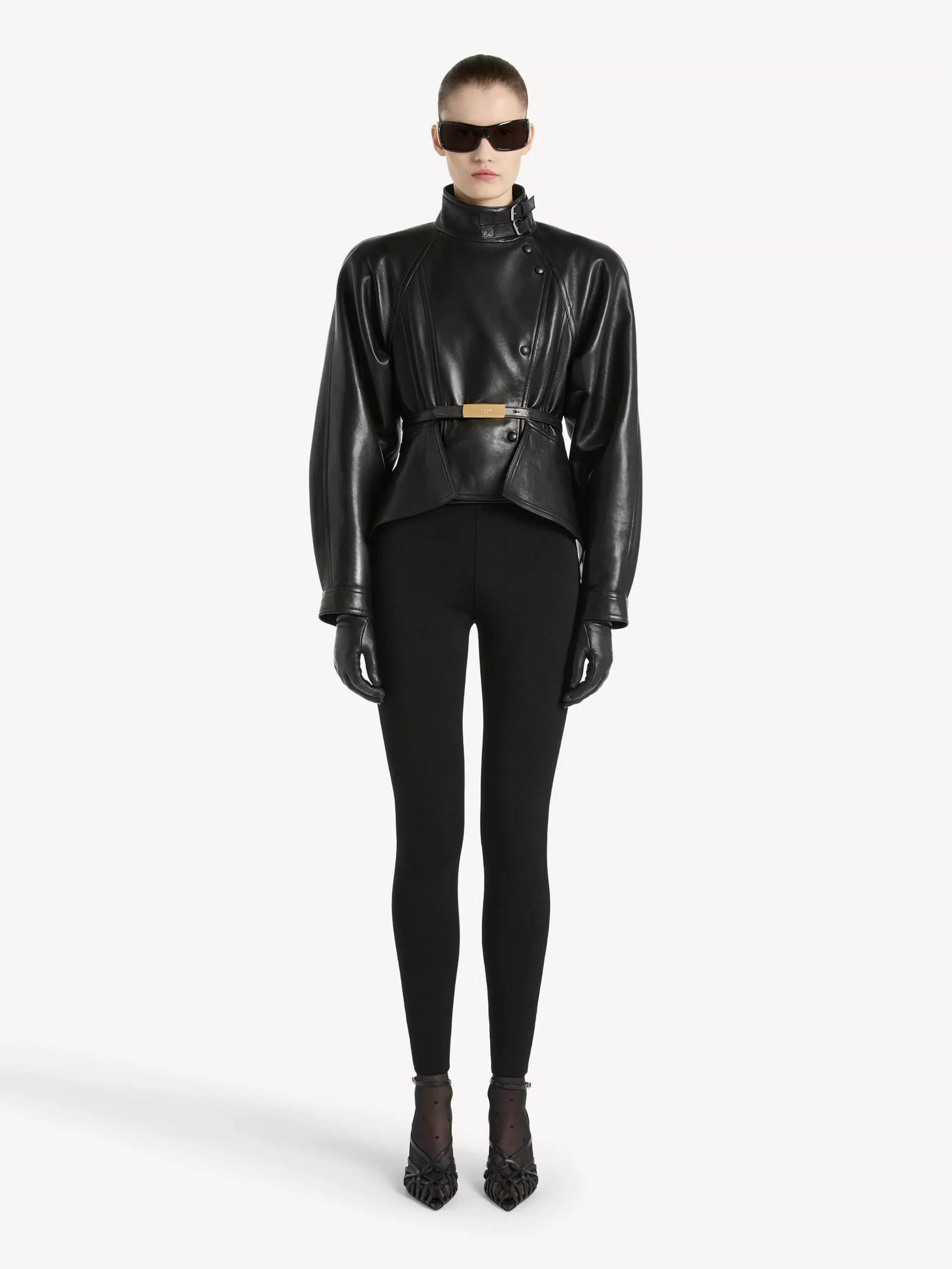 High-waisted Milano jersey trousers