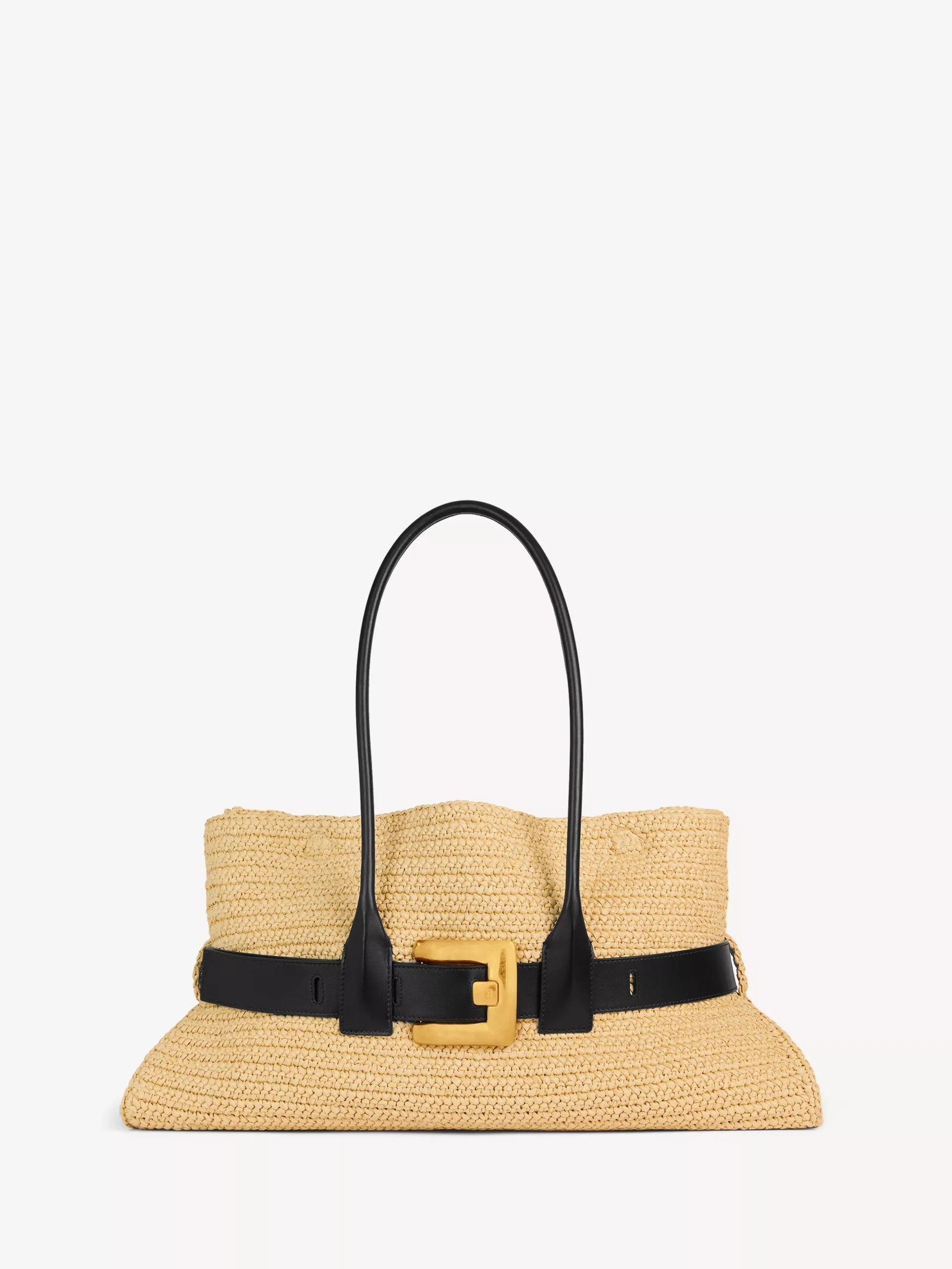Large Anthem bag in smooth leather and crochet