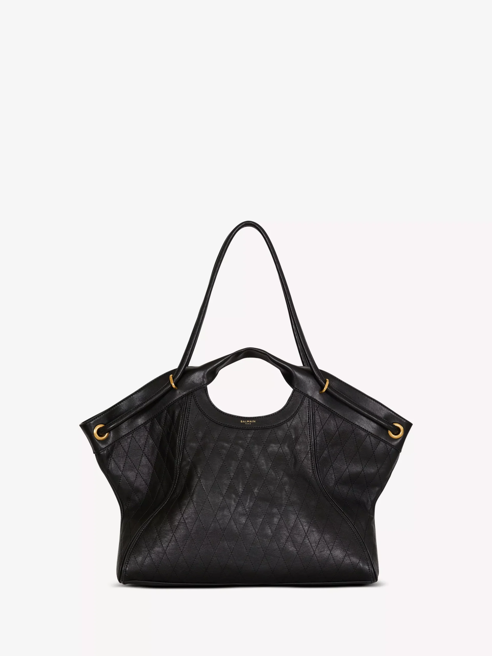 Large Tote in topstitched leather