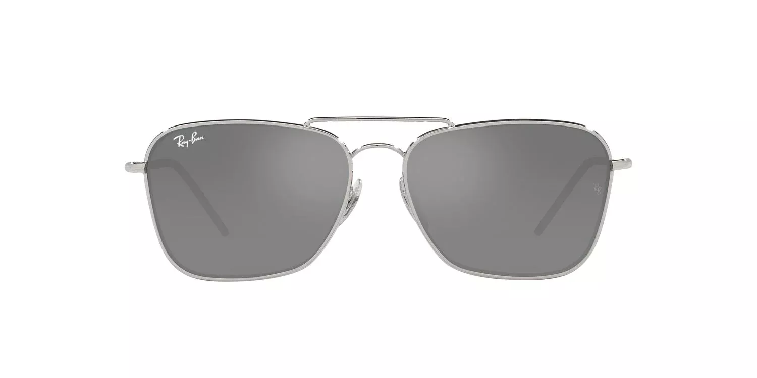 Lentes de Sol Ray Ban RBR0102S Caravan Reverse Plata