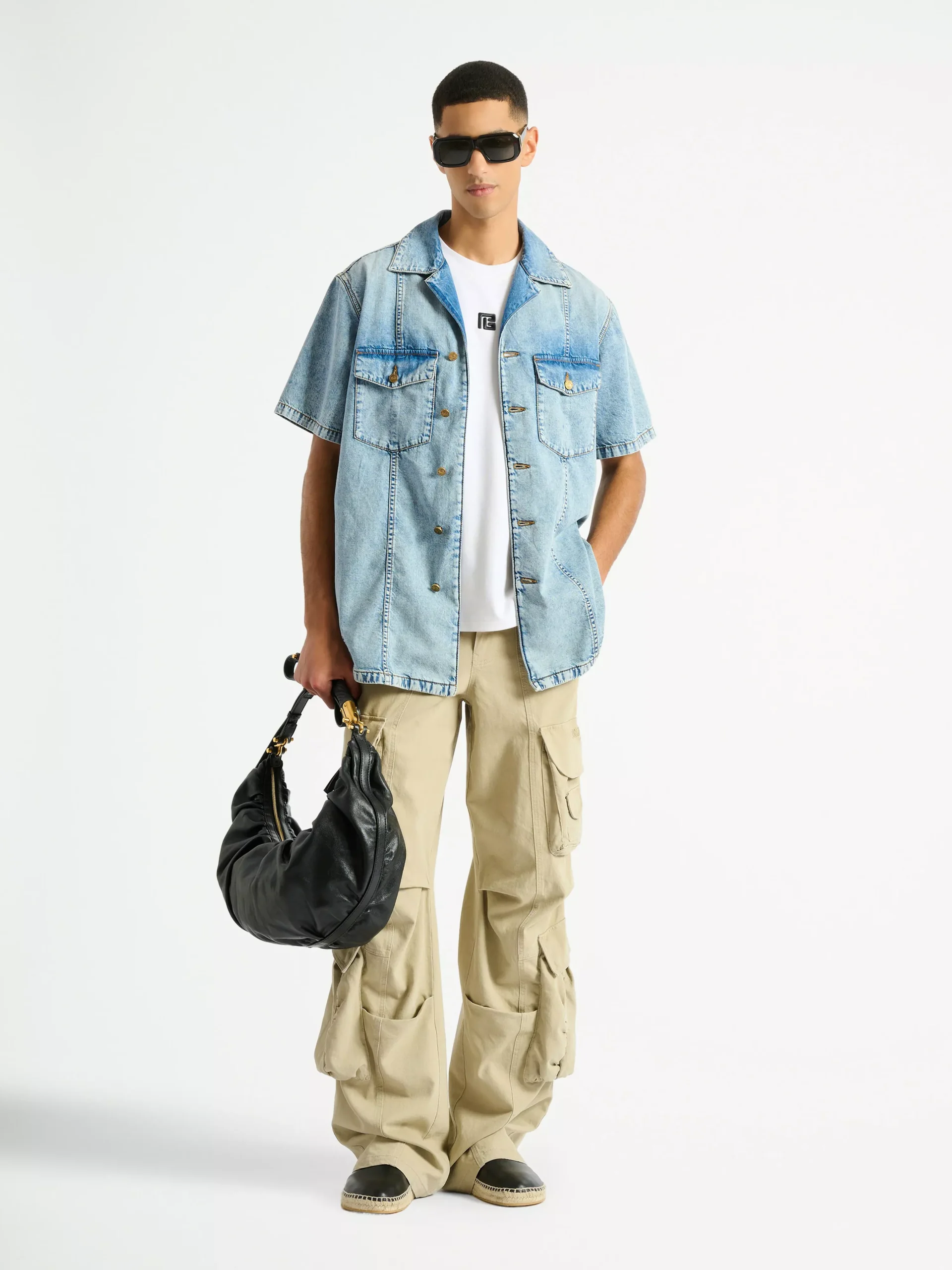 Light blue denim shirt
