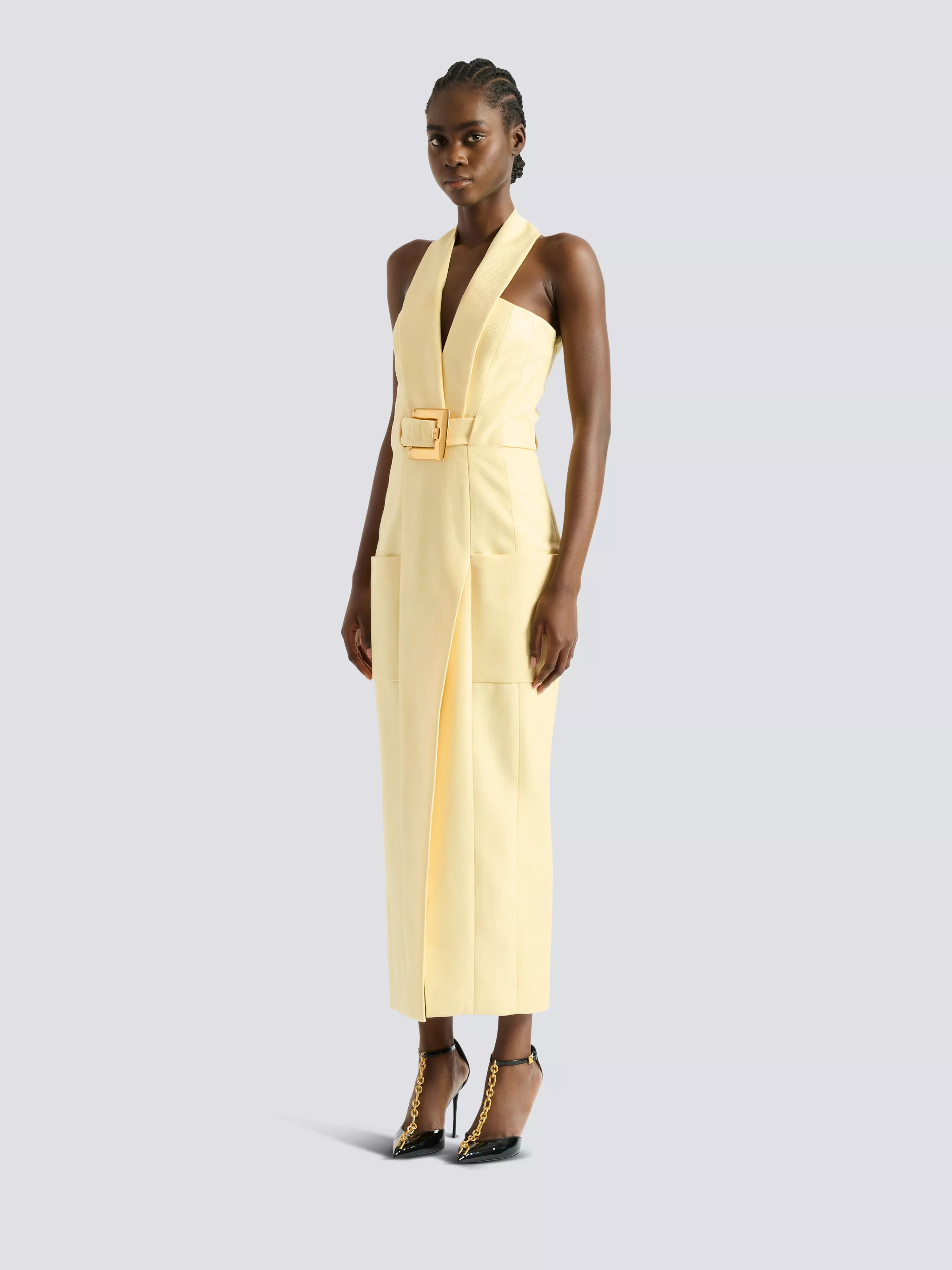 Long dress with belt