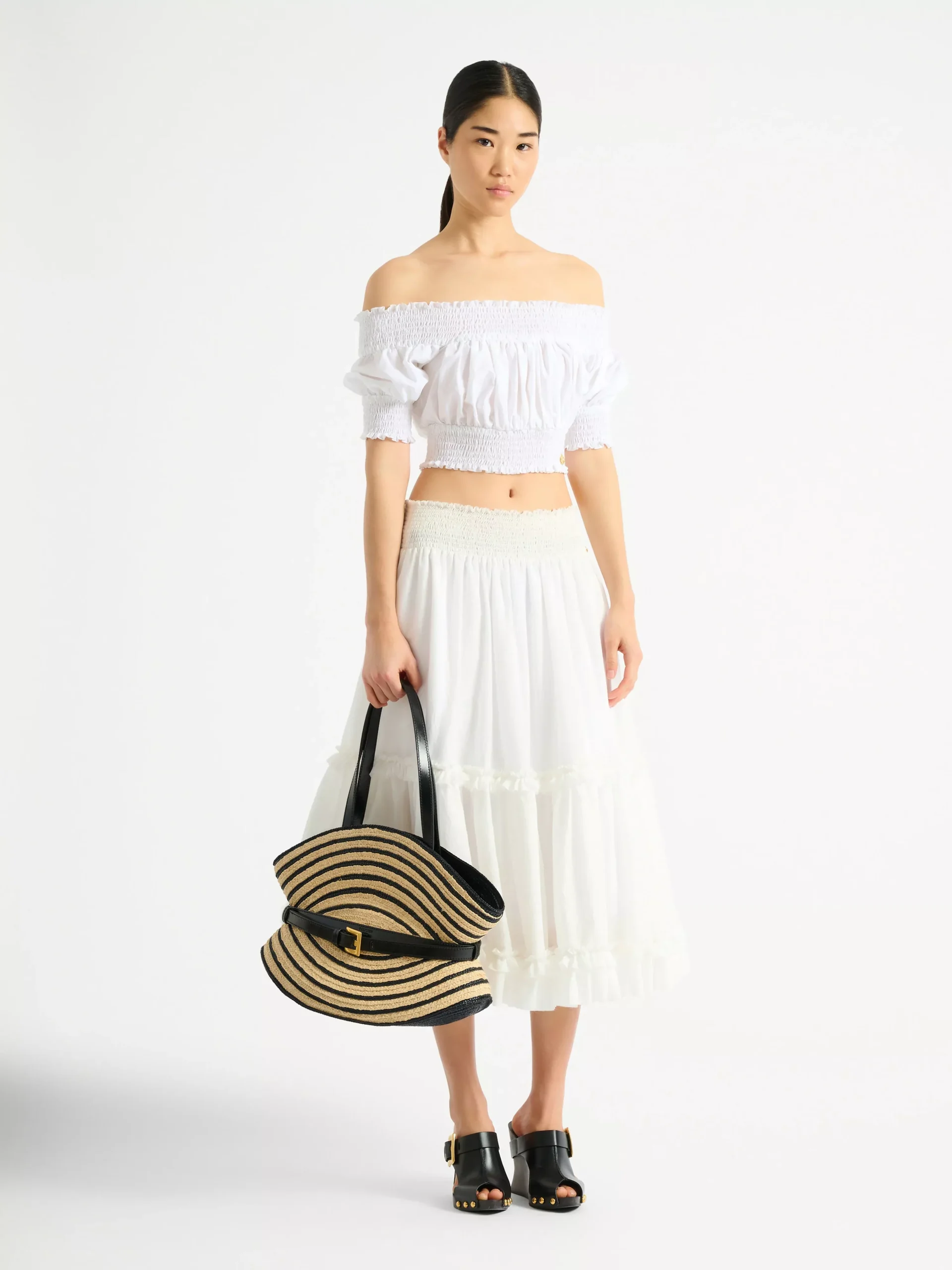 Long gathered skirt