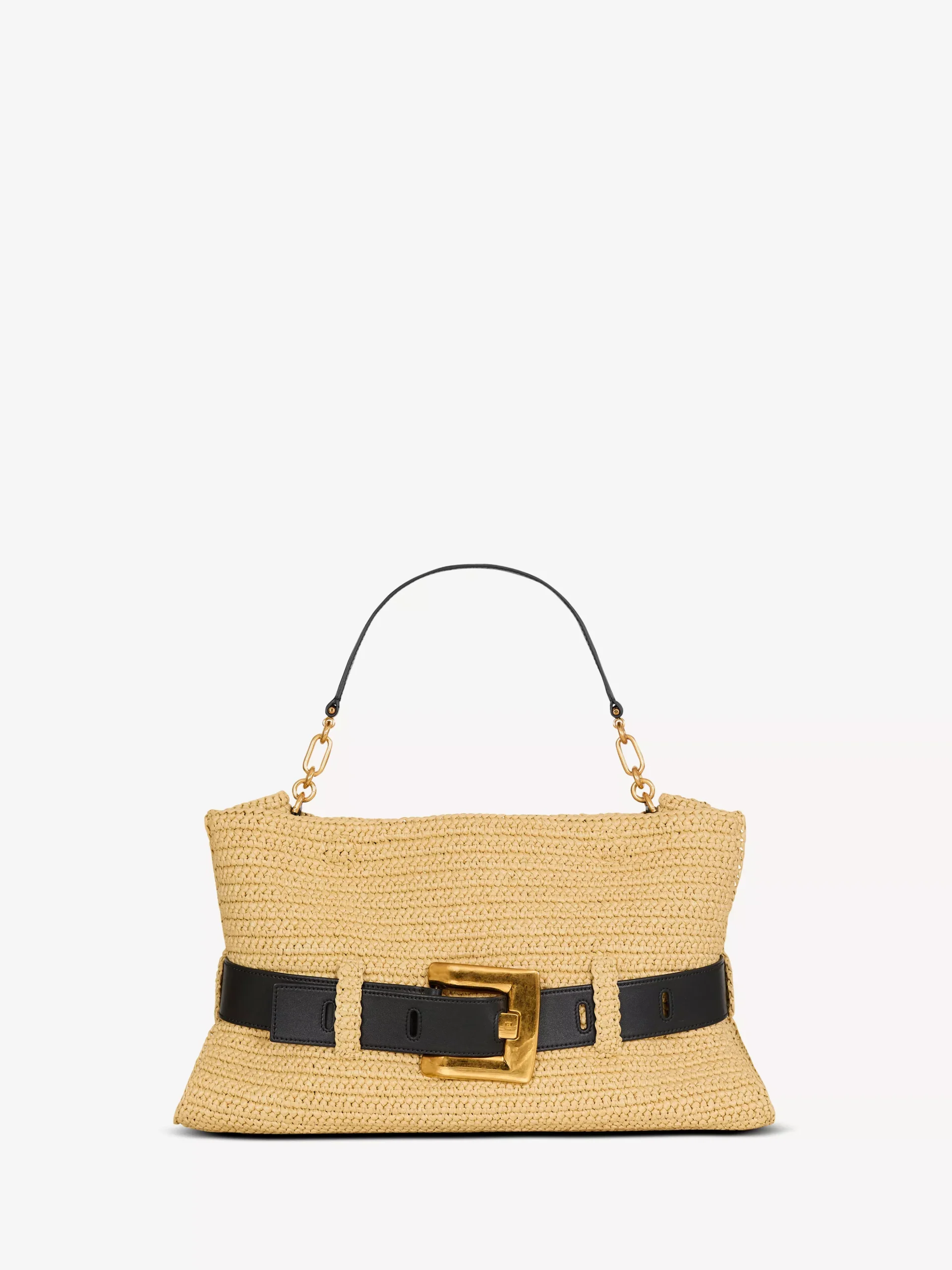 Medium Anthem bag in smooth leather and crochet