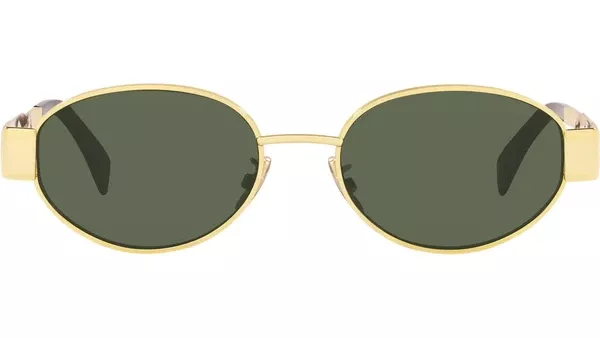 Metal Triomphe Gold Oval Sunglasses