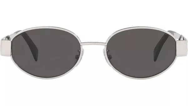 Metal Triomphe Silver Oval Sunglasses