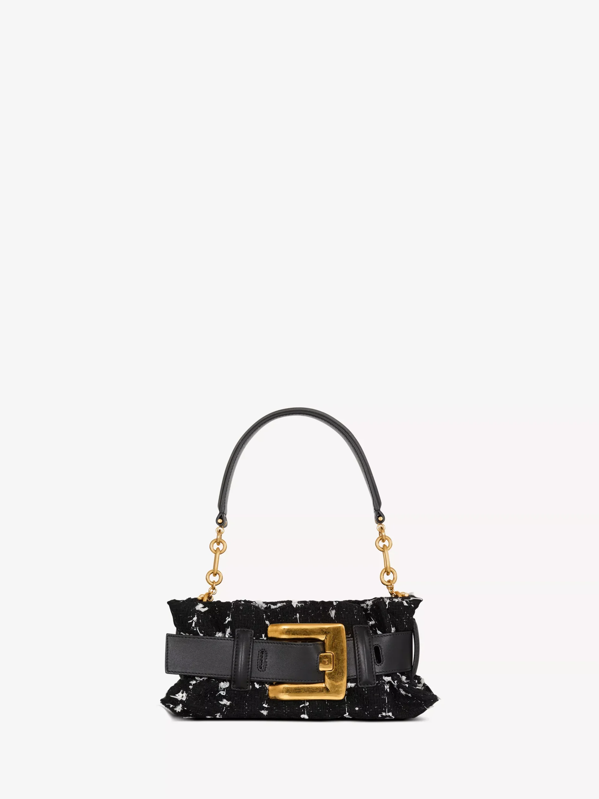 Mini Anthem bag in smooth leather and tweed