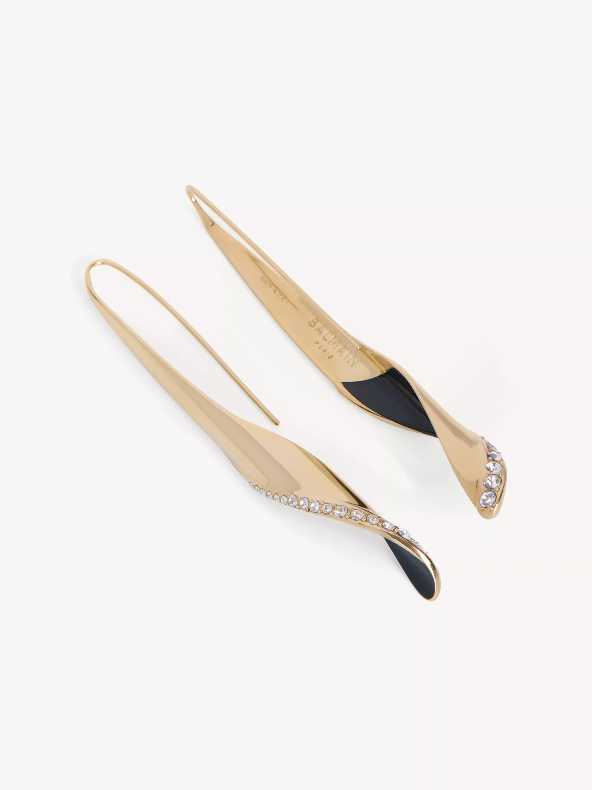 Organic Twist earrings in lacquered brass