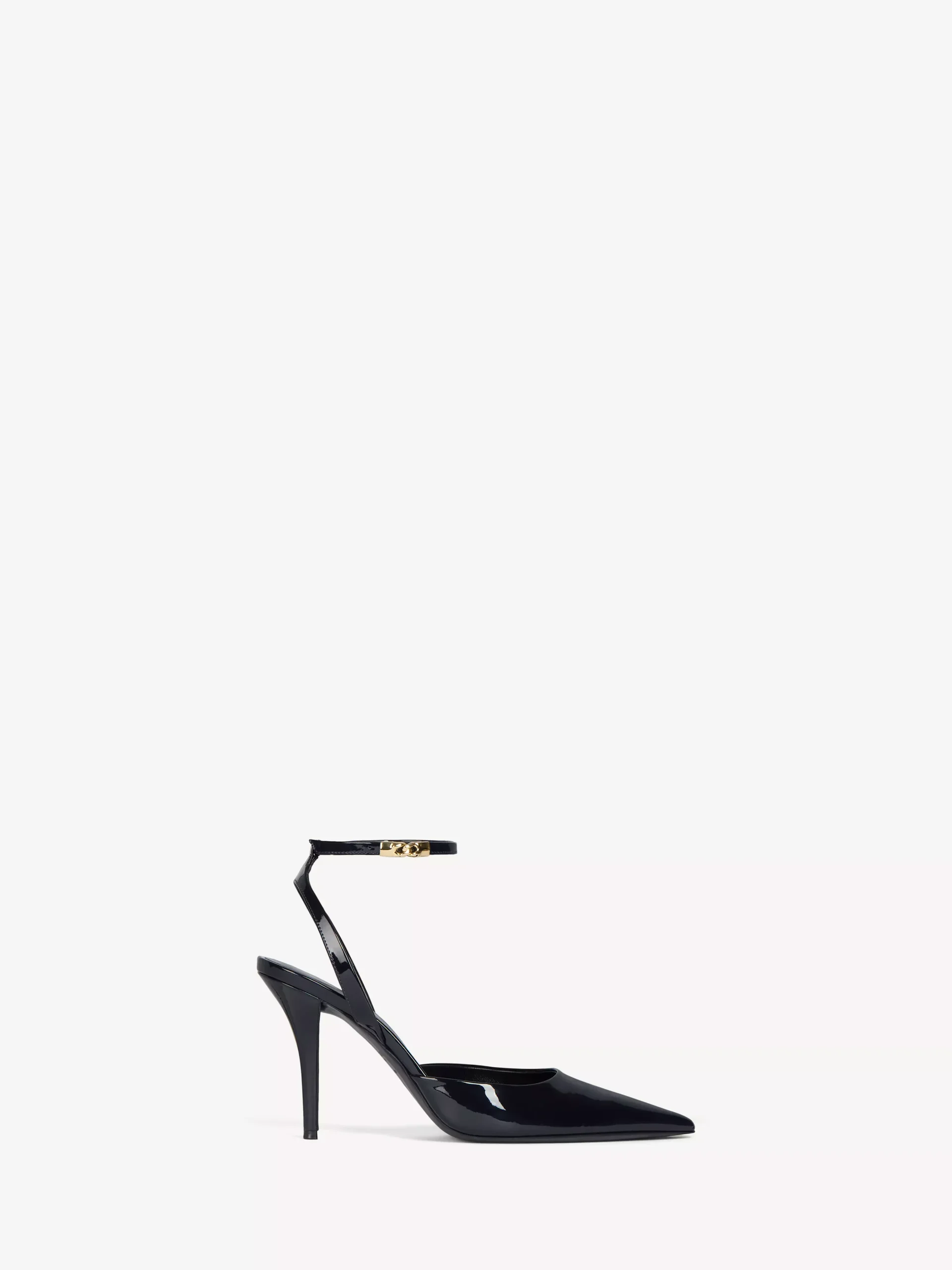 Patent leather strappy pumps