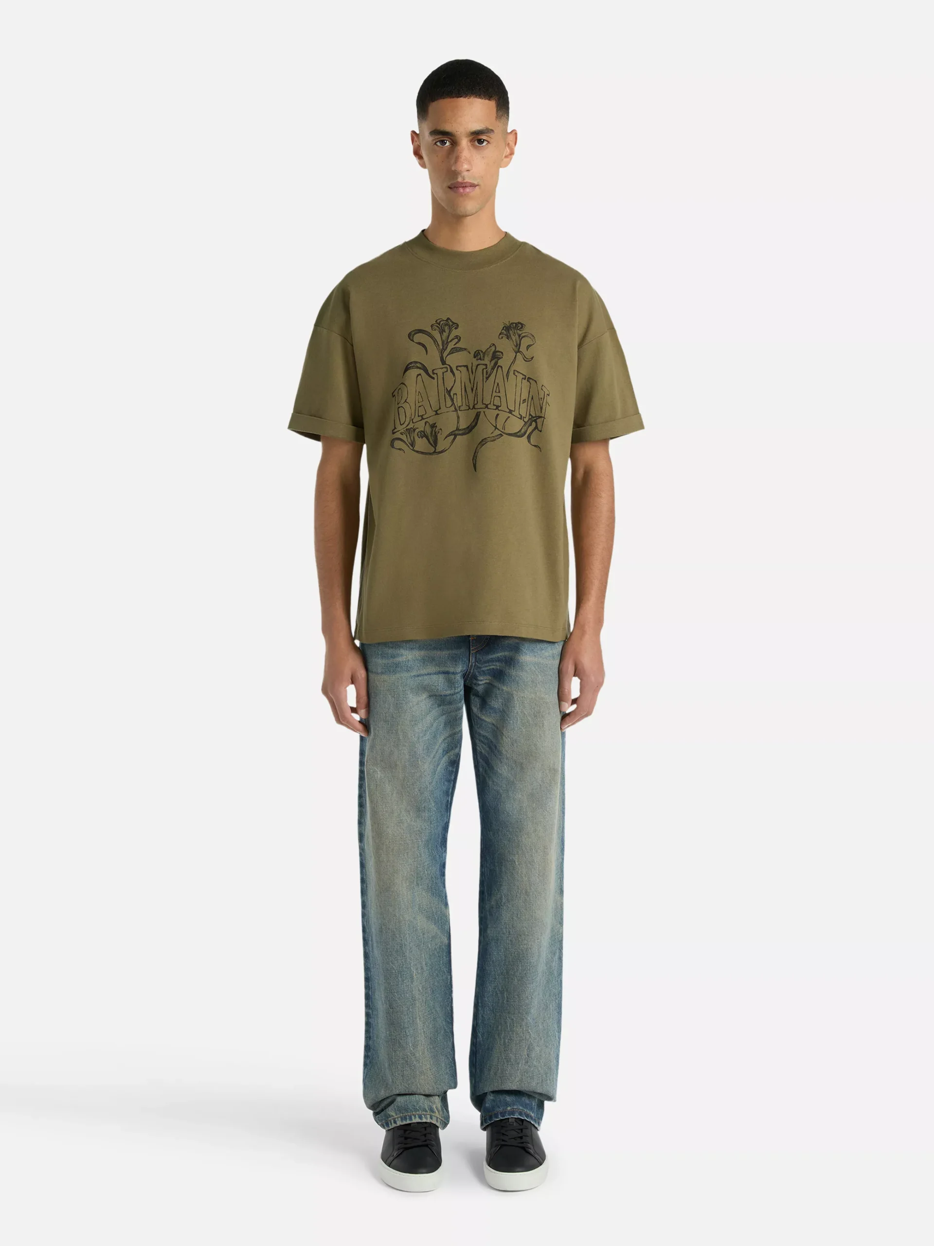 Printed Balmain Bloom T-shirt