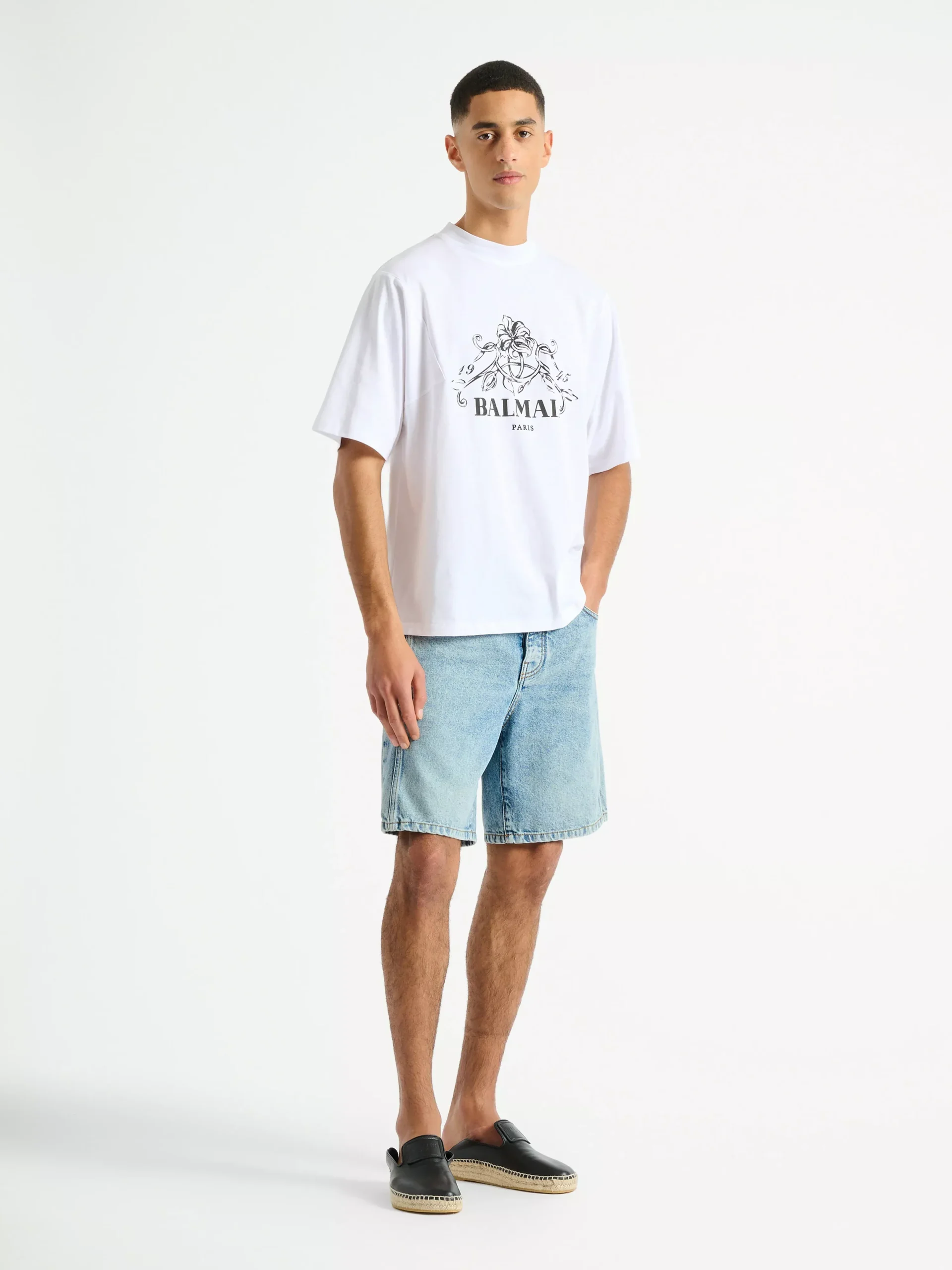 Printed Balmain Vine T-shirt