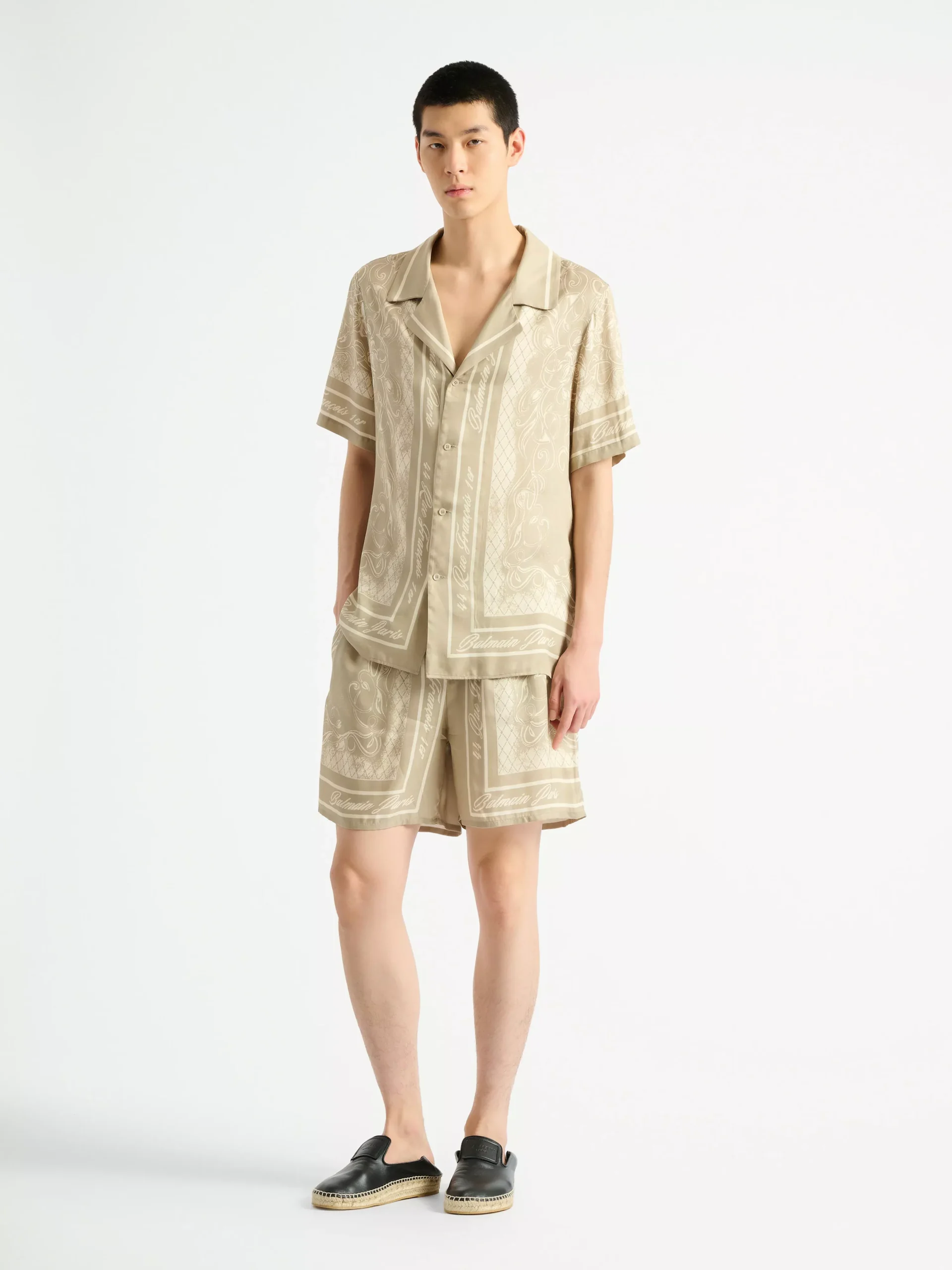 Printed Foulard pyjama shirt