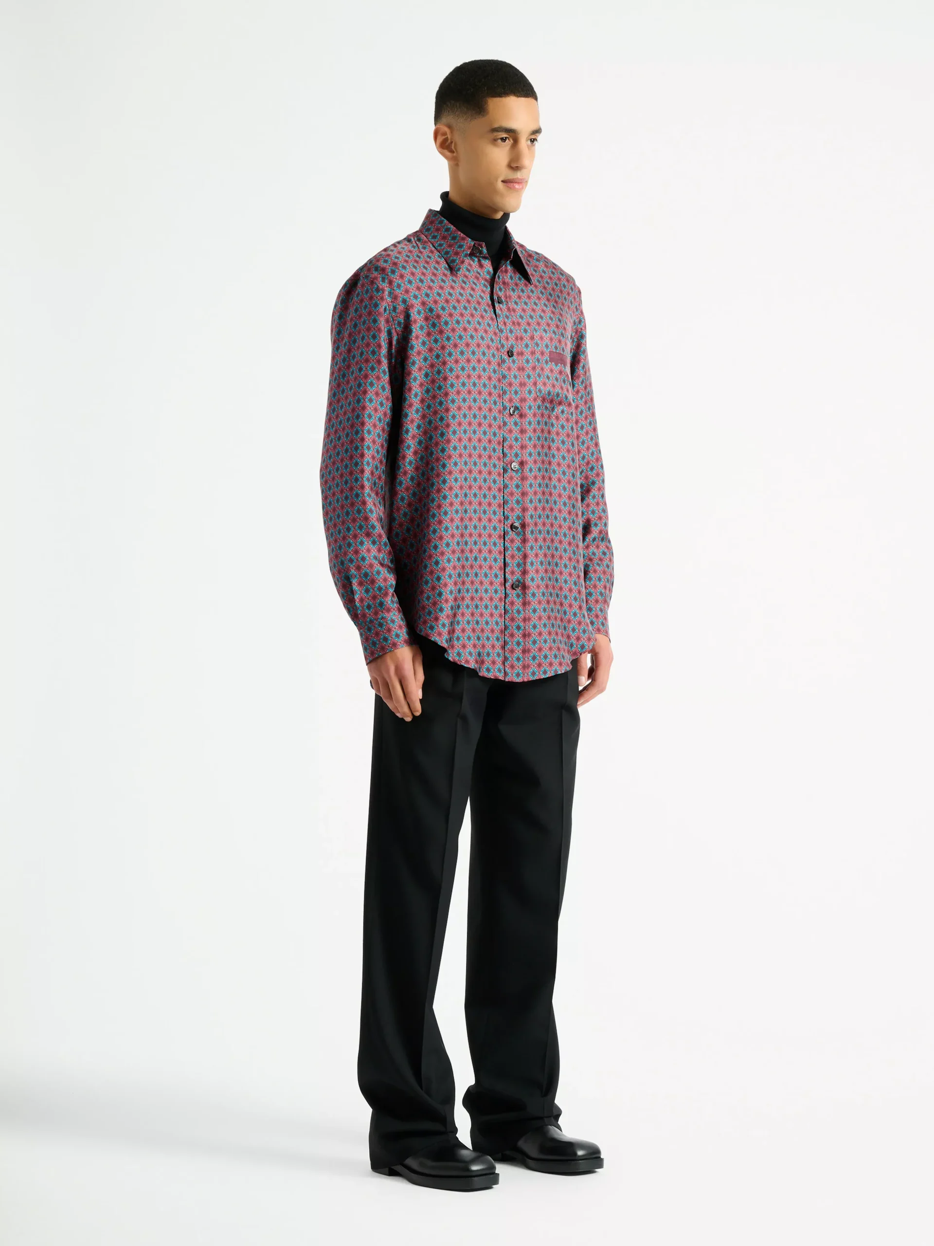 Printed silk shirt