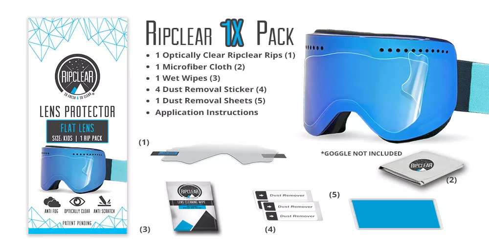 Ripclear Flat ( Cylindrical ) Lens Protector X1 Pack