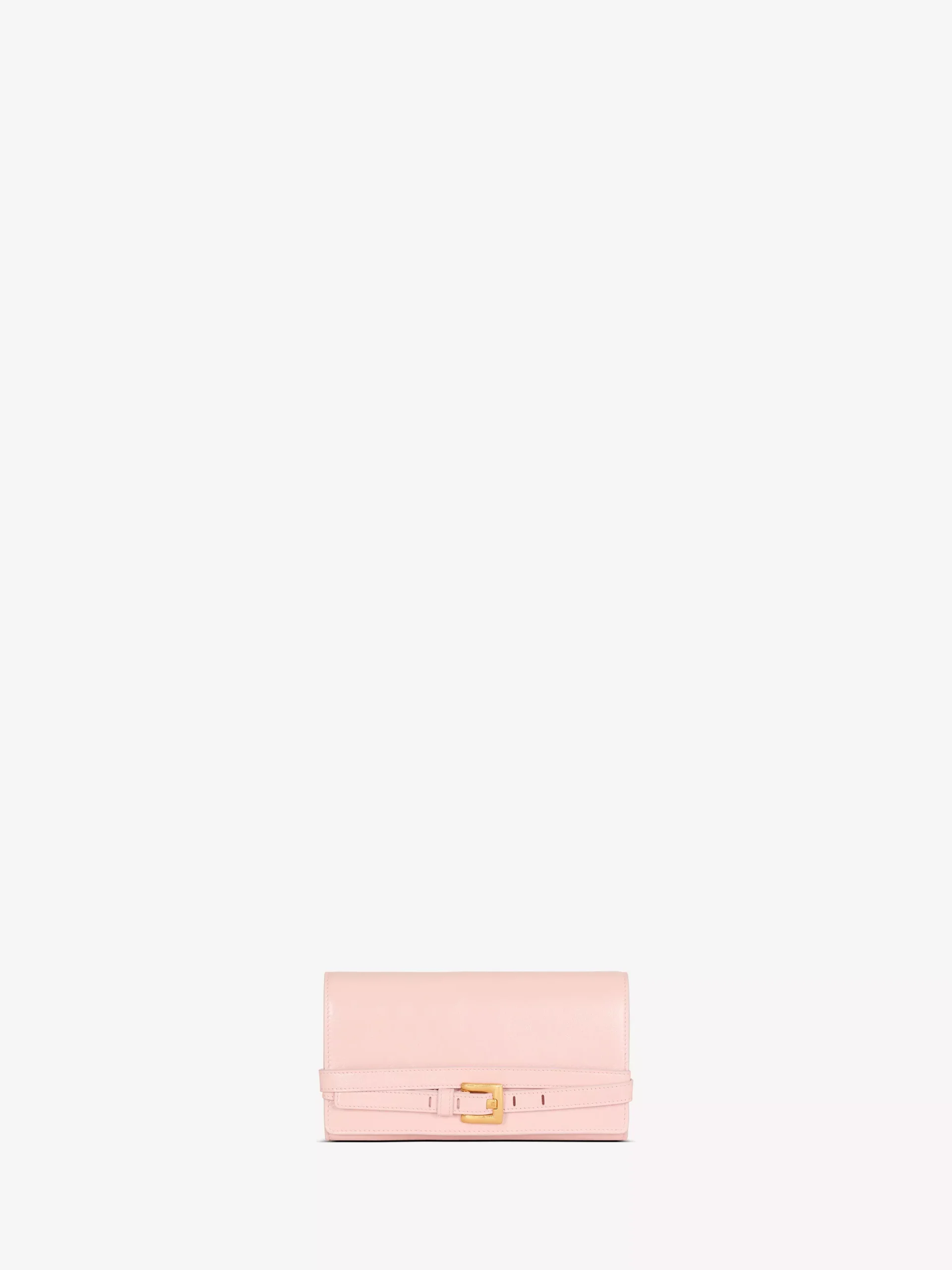 Smooth leather Shuffle wallet with chain strap