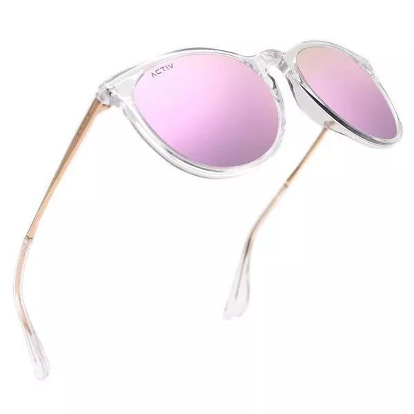 T2B Gloss Clear & Gold with Pink Mirror Lens