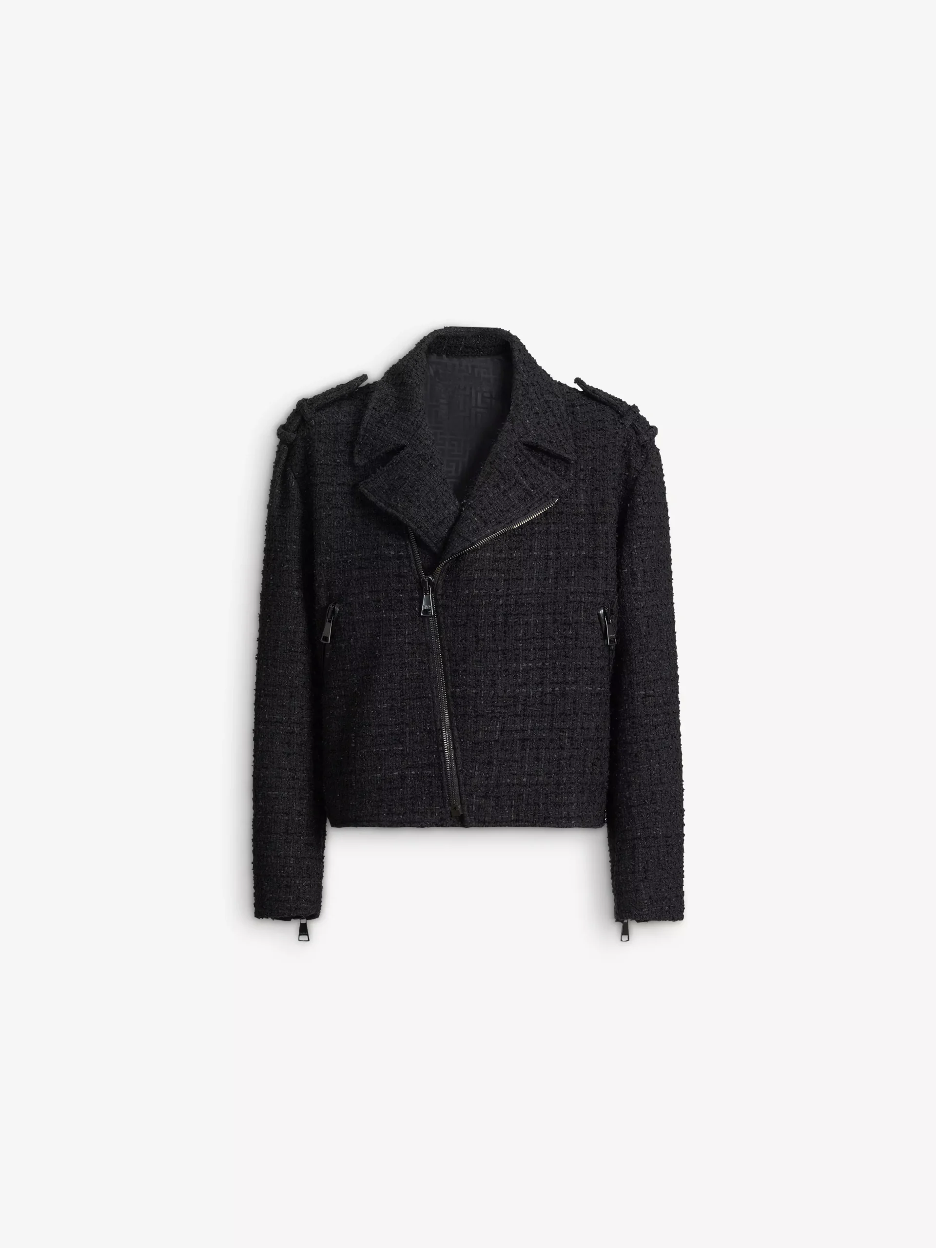 Tweed biker jacket
