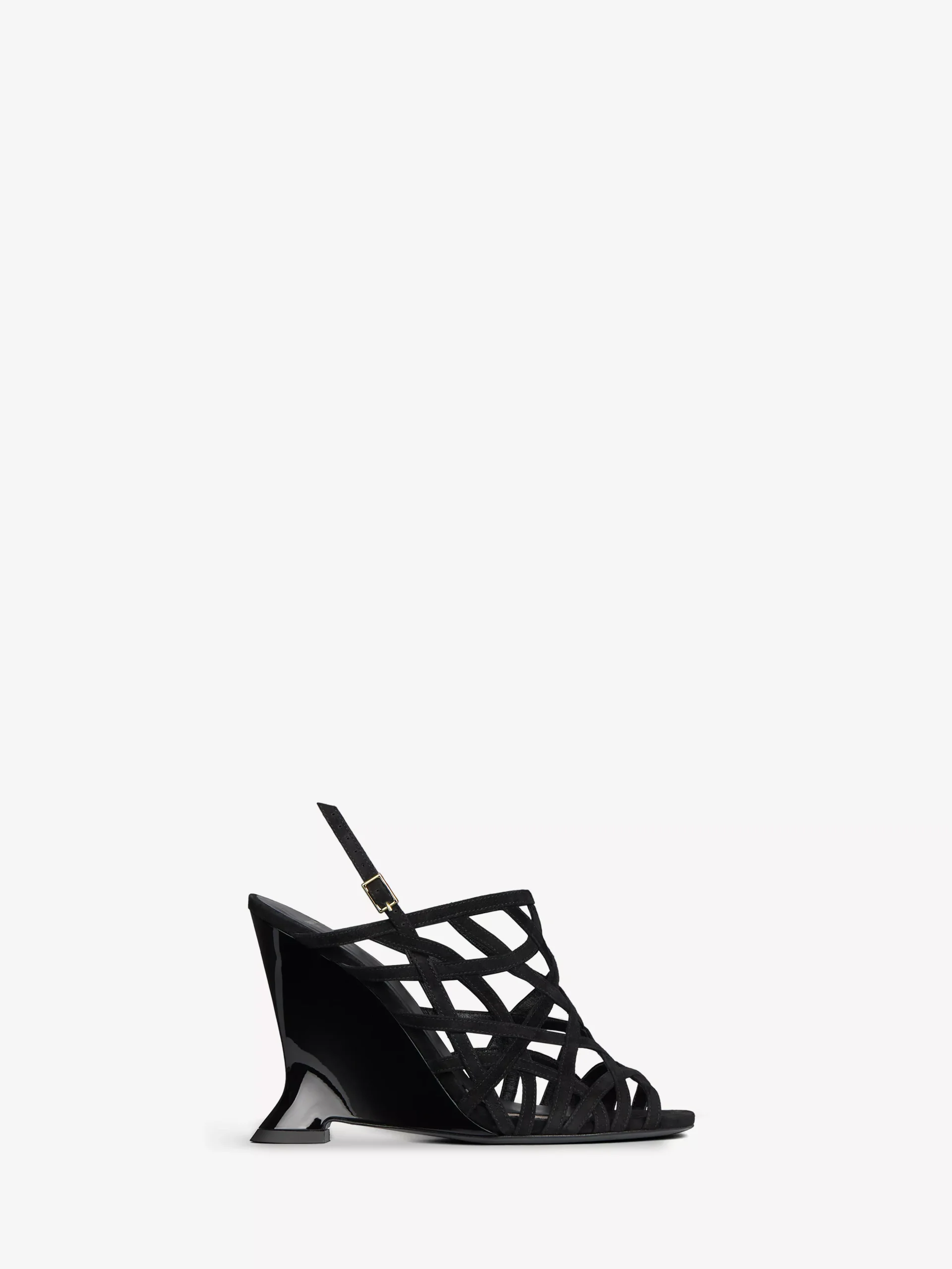 Wedge Cage sandals in suede